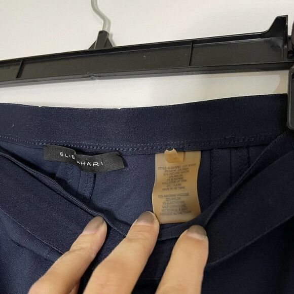 ELIE TAHARI navy knit skinny Slim ankle pants size us 4 - Picture 6 of 7